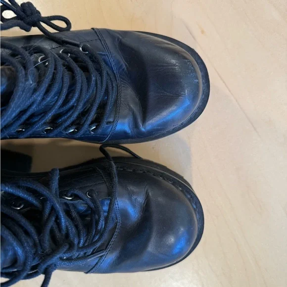 UNIF Black Platform Lace-Up Boots - Picture 3 of 4